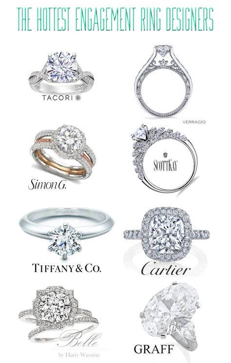 Since this blog is called Designers and Diamonds, I figured I'd combine the two today. Some of my favorite engagement rings are those crafted by the best designers in the bridal game, and each has ... Types Of Engagement Rings, Favorite Engagement Rings, Bridal Games, The Bling Ring, Popular Engagement Rings, Kampot, Best Designers, Best Engagement Rings, Engagement Ring Styles