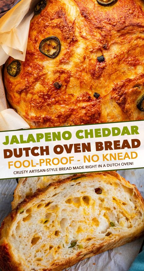 Dutch Oven Cooking, Scandinavian Bread, Bread No Knead, Oven Bread, Dutch Oven Bread, A Loaf Of Bread, Artisan Bread Recipes, Jalapeno Cheddar, Best Bread Recipe