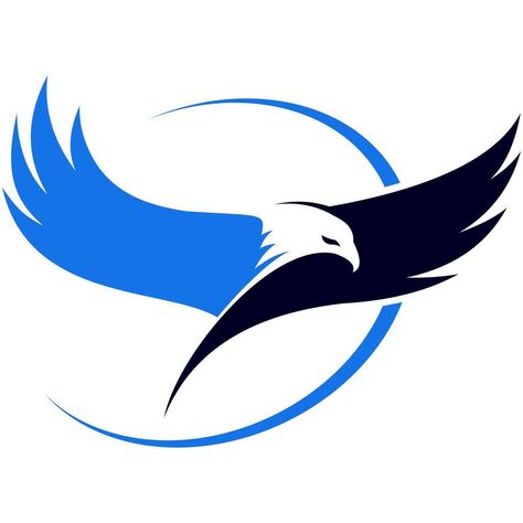 Simple blue eagle bird logo with spread wings Logos, Blue Eagle, Wing Logo, Eagle Bird, Bird Logo, Eagle Design, Bird Logos, Tree Saw, Eagle Logo