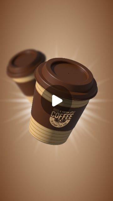 3d Coffee Cup, 3d Coffee, Coffee Cup Design, Adobe Illustrator Tutorials, Cup Design, Brand Identity Design, 3d Design, Industrial Design, Coffee Cup