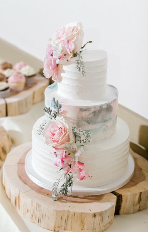 Watercolor Wedding Cake, Dream Wedding Cake, Charlottesville Virginia, Instagram Wedding, Pastel Watercolor, Passion Flower, Wedding Cake Designs, Watercolor Wedding, Cake Designs