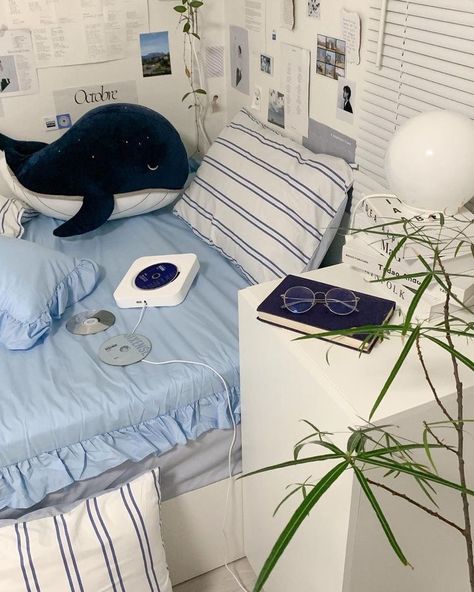 Ocean Room Decor, Blue Room Decor, Ocean Themed Bedroom, Ocean Room, Dekorasi Kamar Tidur, Room Redesign, Room Deco, Cozy Room Decor, Pretty Room