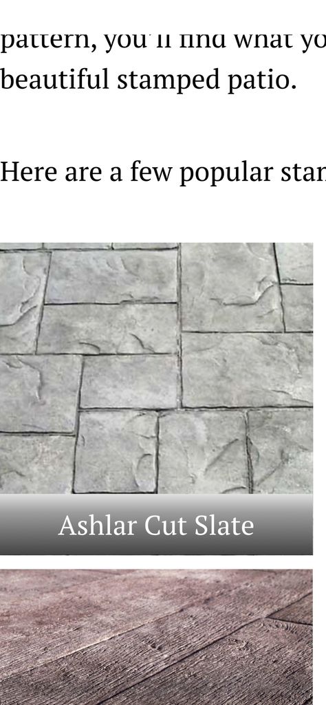 Browse attractive and long-lasting stamped concrete patio ideas. See popular stamp patterns and colors for patios, plus get answers to common questions. Stamped Concert Patio, Stamped Concrete Patterns Patio Ideas, Painted Stamped Concrete, Stamped Concrete Porch Ideas, Concrete Stamp Patterns, Stamped Concrete Steps, Stamped Concrete Patio Ideas, Stamped Concrete Colors, Stamped Patio