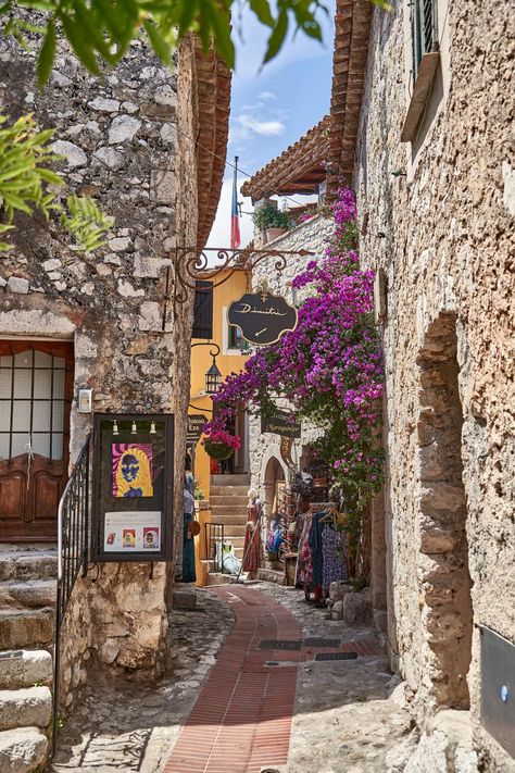 Epic Things to Do in Eze Village, an Enchanting Place on the Côte d' Azur - My Magic Earth Traveling To France, Eze France, Green Facade, Stone Street, Nice France, Provence France, Zermatt, Stone Houses, Cote D’azur