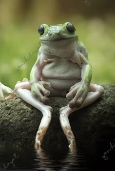 Frogs Sitting Like Humans, Frog Facing Forward, Turtle Reference Photo, Cute Frog Photography, Sitting Frog Tattoo, Frog Standing Up, Cute Frog Photos, Frogs Doing Human Things, Frogs With Buttcheeks