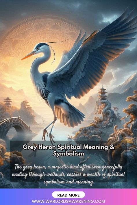 The grey heron, a majestic bird often seen gracefully wading through wetlands, carries a wealth of spiritual symbolism and meaning Heron Spiritual Meaning, Grey Heron, Dream Meanings, Your Spirit Animal, Art And Literature, Spiritual Symbols, Native American Tribes, Spiritual Meaning, The Grey