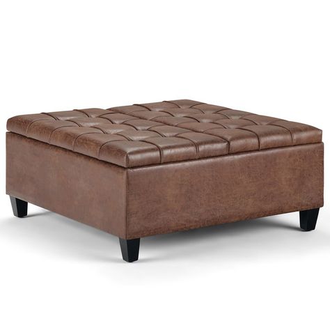 George Oliver Halvorsen Tufted Storage Ottoman & Reviews | Wayfair Large Square Ottoman, Large Square Coffee Table, Storage Ottoman Coffee Table, Coffee Table Storage, Lift Coffee Table, Square Storage Ottoman, Leather Storage Ottoman, Tufted Storage Ottoman, Coffee Storage