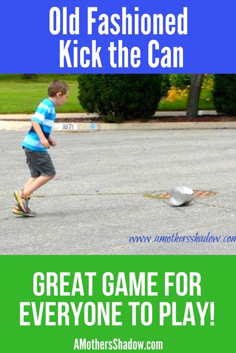 Old Fashioned Game of Kick The Can is a variation of hide and seek. Players hide and then try to kick the can or bucket for 'it' tags them. Kick The Can Game, Baseboard Cleaning Hacks, Baseboard Cleaning, Kick The Can, Recess Games, Old Fashioned Games, Trail Life, Sand Bucket, Games To Play With Kids