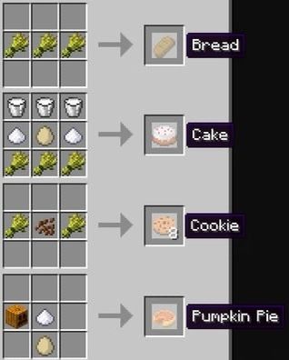 Minecraft Food Recipes In Game, Crafting Recipes Minecraft, Minecraft Food Recipes, Minecraft Recipes Crafting, Minecraft Survival Tips, Minecraft Recipes, Minecraft Recipe, Minecraft Essentials, Minecraft Crafting Recipes