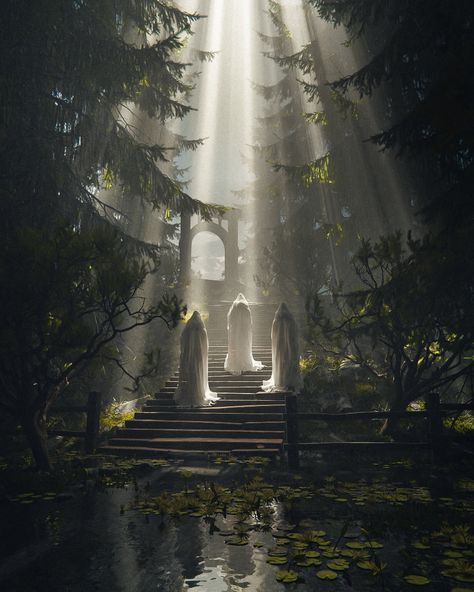 ArtStation - Divine Light, Max Hay Mode Origami, Divine Light, Fantasy Places, High Fantasy, 판타지 아트, Environment Design, Environment Concept Art, Medieval Fantasy, Fantasy Landscape