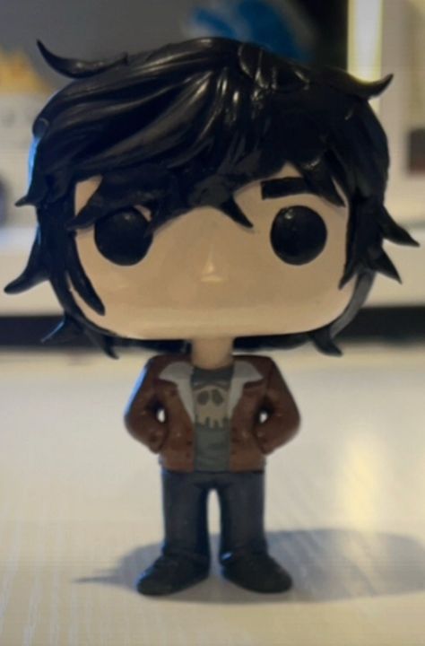 A custom Nico Di Angelo Figure Hand painted and sculpted hair takes about 1-4 weeks to make and ship secret $10 OFF  What is the charater that was the main charater in the first percy jackson series that was not in Heroes of Olympus the lost hero:That name is the promo code for $10off! Percy Jackson All Characters, Nico And Percy, Nico X Will, Percy Jackson Books Covers, Percy Jackson Fan Art First Book, Nico And Will, Percy Jackson Funko Pop, Disabled Nico Di Angelo Fanart, Nico Di Angelo Fan Art Ghost King