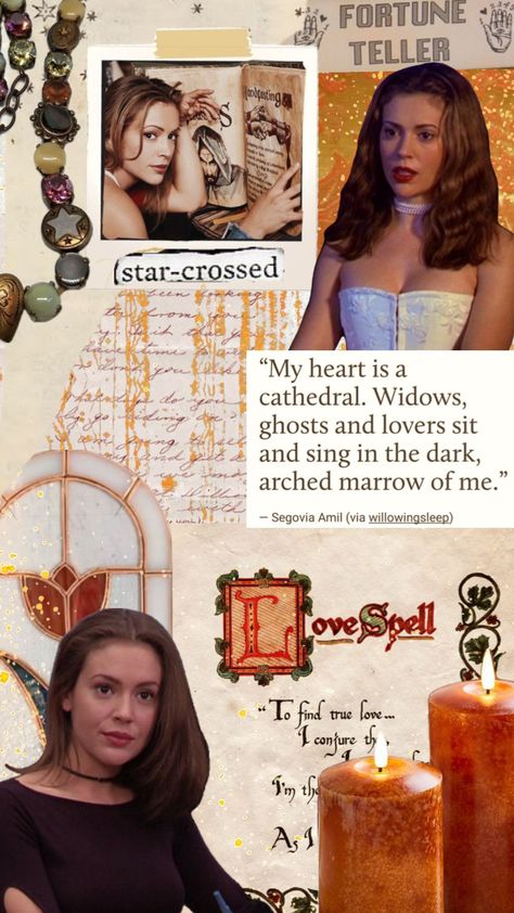 #vibes #art #books #quotes #charmed #whimsigoth #90s #aesthetic #witchy #witch #tv #glow #glitter #lightacademia Segovia Amil, Whimsigoth 90s, Charmed Tv Show, Charmed Tv, Charmed Sisters, J Star, Vibes Art, Books Quotes, Star Crossed