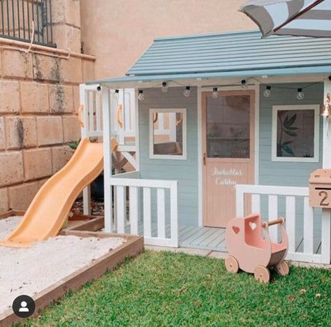 Kids playhouse outdoor interior-kids outdoor activity Cubby House Ideas, Playhouse Interior, Kids Cubby Houses, Kids Cubbies, Garden Playhouse, Wooden Cubby, Play Area Backyard, Backyard Playhouse, Wendy House