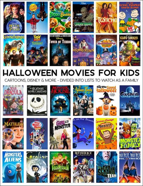 Halloween Movies For Kids, Halloween Films, Fun Movies, Halloween Movies List, Movies For Kids, Best Halloween Movies, Herbst Bucket List, Halloween Movie Night, Halloween Traditions