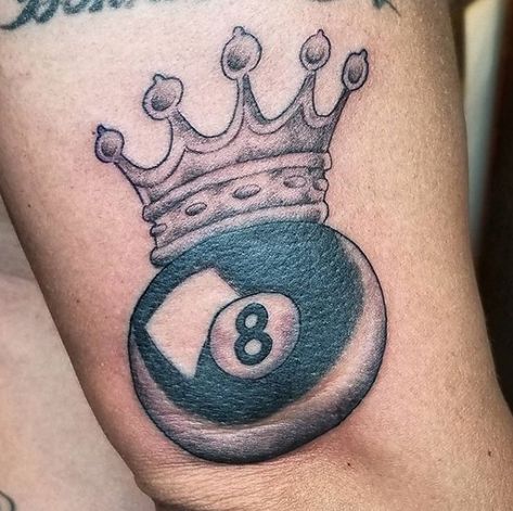 Eightball Crown Tattoo Make Tattoo, Crown Tattoo, Body Modifications, New Trends, Girl Tattoos, Dye, Crown, Tattoos, Tattoo Girls