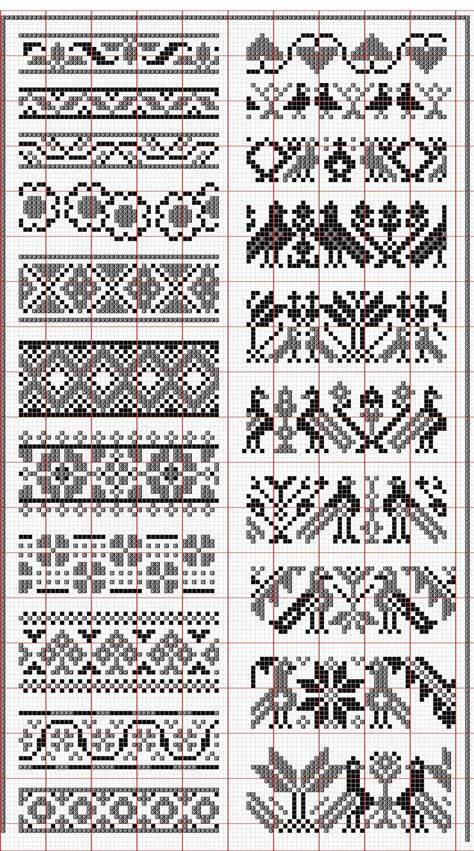 Punto Fair Isle, Fair Isle Chart, Colorwork Chart, Fair Isle Knitting Patterns, Colorwork Knitting, Fair Isles, Pola Kristik, Pola Sulam, Fair Isle Pattern