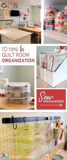 10 Tips for Quilt Room Organization Sewing Room Organization Diy, Sewing Room Organization Ideas, Quilt Room Organization, Room Organization Ideas, Quilt Room, Sewing Room Inspiration, Quilting Digest, Sewing Room Storage, Sewing Spaces