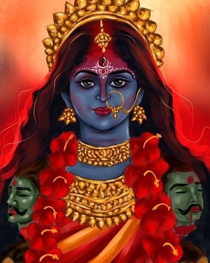 Maa Kali Beautiful Images, Maha Kali Drawing, Sanatan Paintings, Maa Kali Drawing Sketch, Devi Illustrations, Maa Kali Sketch, Kali Ma Painting, Jay Mahakali Maa, Kali Ma Art