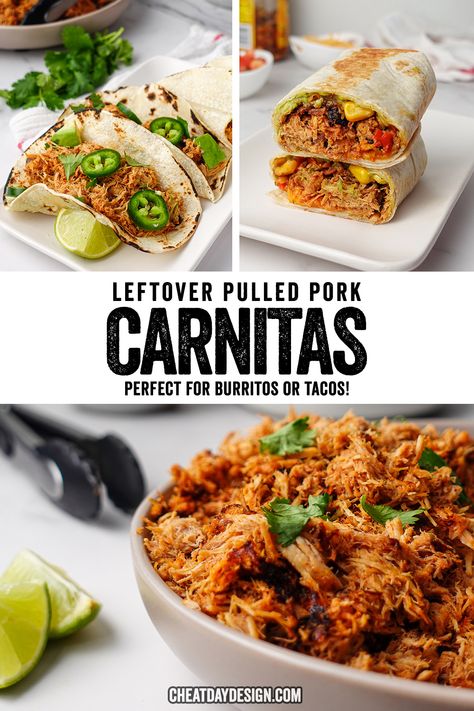 Crispy Pulled Pork, Bbq Pork Tacos, Cooked Pork Tenderloin Recipes Leftover, Things To Make With Pulled Pork, Leftover Pulled Pork Recipes Dinners, Leftover Pork Enchiladas, Leftover Pork Tacos, Recipes Using Shredded Pork, Leftover Pork Carnitas