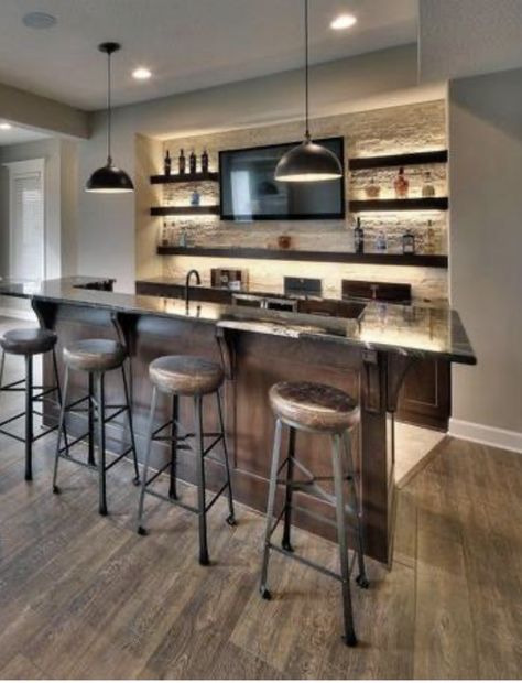 Basement Bar Remodel, Modern Home Bar Designs, Kaufmann House, Home Bar Plans, Basement Bar Plans, Home Bar Ideas, Basement Bar Design, Tv Mounting, Home Bar Areas