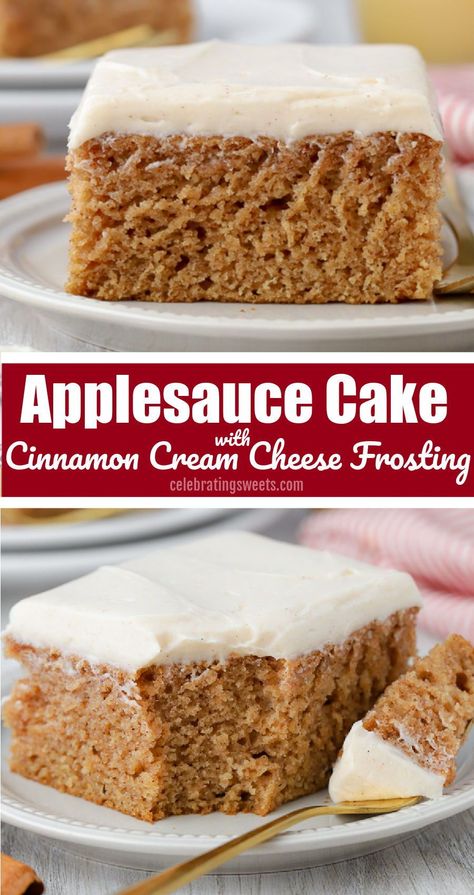 Apple Cinnamon Cake With Cream Cheese Frosting, Applesauce Cake With Cinnamon Cream Cheese, Cinnamon Applesauce Cake, Applesauce Cake With Cream Cheese Frosting, Applesauce Cake With Cinnamon Frosting, Applesauce Cake With Cream Cheese Icing, Apple Cake Cream Cheese Frosting, Applesauce Cake With Cinnamon Cream Cheese Frosting, Apple Sauce Cake Recipe Easy