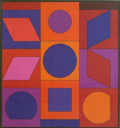 Famous Art Pieces, Victor Vasarely, Optical Art, Artwork Images, Lithograph Print, Op Art, French Artists, Art Movement, Art Abstrait