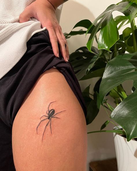 Spider Tattoo Women, Spider Tattoo Patchwork, Dainty Spider Tattoo, Spider Tattoo Fine Line, Spider Tattoo Placement, Spider Tattoo On Arm, Cute Spider Tattoo For Women, Delicate Spider Tattoo, Womens Spider Tattoo