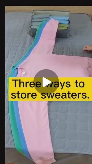 How To Fold Long Sleeve Shirts For Drawers, Fold Sweatshirts To Save Space, Folding Jumpers To Save Space, Folding Blankets To Save Space, How To Fold Pants To Save Space, How To Fold Bras In Drawer, Space Saving Folding Clothes, Folding Clothes To Save Space Travel, Folding Clothes To Save Space