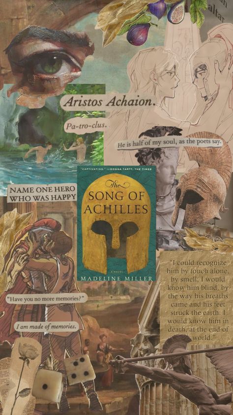 the song of achilles Light Academia Books, Show Me A Hero, Dark Academia Wallpaper, The Song Of Achilles, Mythology Books, Song Of Achilles, Achilles And Patroclus, Ancient Greek Art, Vintage Poster Design