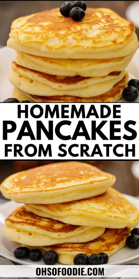 See how to make homemade pancakes from scratch! These easy homemade pancakes are so delicious too! Click here to see how to make fluffy homemade pancakes in a few minutes! Flavorful Pancakes, Pancake Recipe From Scratch, Scratch Pancake Recipe, Quick Pancake Recipe, Homemade Pancake Batter, Best Homemade Pancakes, Quick Pancakes, Homemade Pancakes Fluffy, Homemade Breakfast Recipes