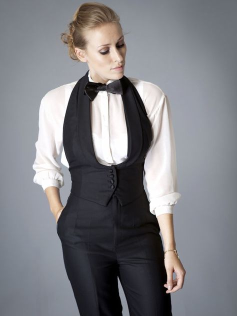 Super Club, Business Wear, Other Outfits, Bachelor Party, Vest Dress, Black Tie, White Shirt, Casino, Fashion Inspo