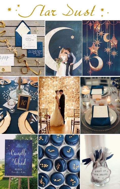 Wedding Boutique, Phuket Wedding Planner creates Unique Inspiration board like this elegant Star Dust Evening Wedding and plan your Phuket Wedding packages. Star Themed Wedding, Celestial Wedding Theme, Starry Wedding, Galaxy Wedding, Starry Night Wedding, Moon Wedding, Celestial Wedding, Wedding Cakes Blue, Wedding Winter