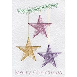 Christmas Card Embroidery Patterns, Hand Stitched Christmas Cards, Stitched Cards Patterns, Fabric Cards Ideas, Hand Stitching On Paper, Card Stitching Patterns Free, Embroidery Cards Pattern Free Printable Christmas, Christmas Star Embroidery, Stitching Cards Patterns Free Christmas