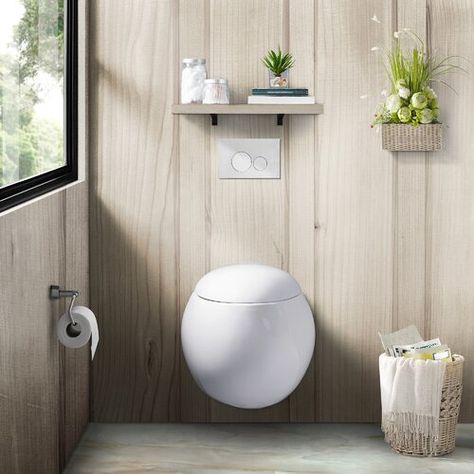 Since we all spend time on the commode, why not feel stylish? I love this compact wall-mounted, fashionable flusher! What a perfect size and shape for tiny house living, or compact guest bath. Dual Flush Toilet, Toilet Wall, Wall Hung Toilet, Toilet Tank, Wall Mounted Toilet, Flush Toilet, One Piece Toilets, Toilet Bowl, Futurism