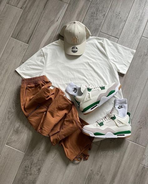 Jordan 4 Sb Pine Green Outfit, Jordan 4 Pine Green Outfit, Retro 4 Outfit, Jordan Retro 4 Outfits, Jordan 4 Retro Outfit, Pine Green Outfit, Jordan 4 Outfit Men, Sb Outfits, Jordan 4 Pine Green