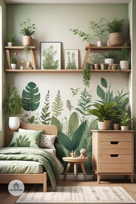 Are you looking for ways to create a serene space for your kids? Incorporating nature themes can be the answer! Discover how to use botanical prints, earthy colors, and natural materials to design a calming environment. I’ve found that adding plants and wildlife motifs not only inspires creativity but also connects children to the beauty of the outdoors. Let’s explore how you can turn your child's room into a tranquil oasis! #KidsRoomDecor #NatureInspired #HomeDesign #InteriorInspo #SereneSpaces Nature Theme Playroom, Nature Themed Kids Bedroom, Girls Nature Bedroom Ideas, Calm Kids Bedroom, Earthy Kids Room, Plant Themed Bedroom, Nature Bedroom Ideas, Botanical Bedroom, Comfy Space