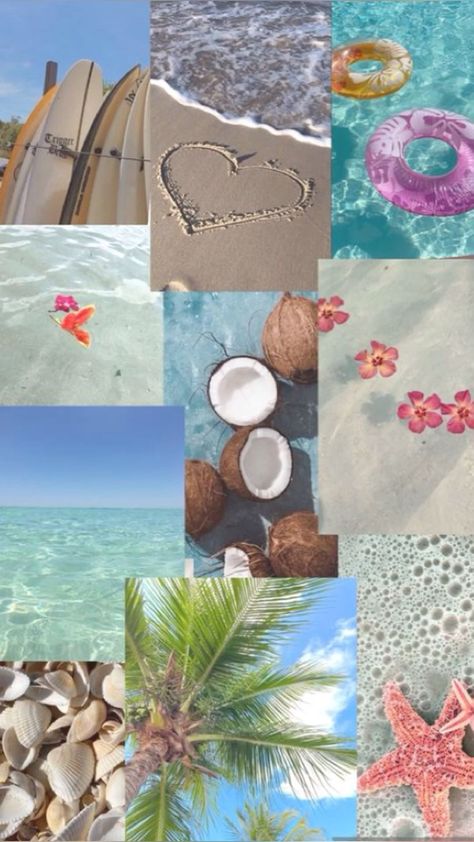 Summer Prints Wallpaper, Summer Beach Wallpaper, Iphone Wallpaper Preppy, Coconut Dream, Cute Home Screens, Cute Summer Wallpapers, Iconic Wallpaper, Ocean Pictures, Summer Backgrounds