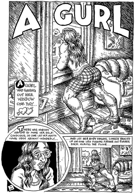 Original Robert Crumb Snatch Comics | Gurl" copied by Josh Neufeld from R. Crumb Zap Comics, Crumb Art, Robert Crumb Art, Fritz The Cat, R Crumb, Art Bin, Underground Comix, Alternative Comics, Robert Crumb