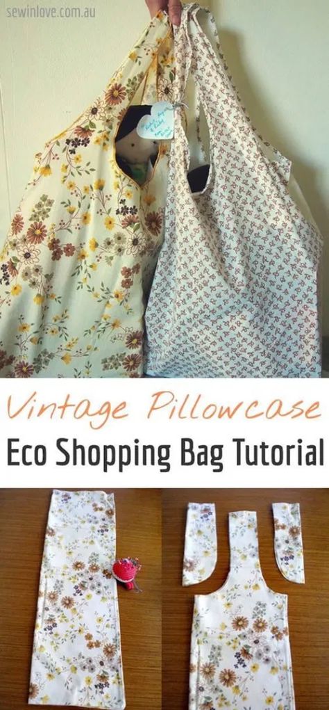 Diy Pillowcase, Sewing Projects Clothes, Trendy Sewing, Beginner Sewing Projects Easy, Leftover Fabric, Upcycled Crafts, Bags Tutorial, Sewing Projects For Beginners, Easy Sewing Projects