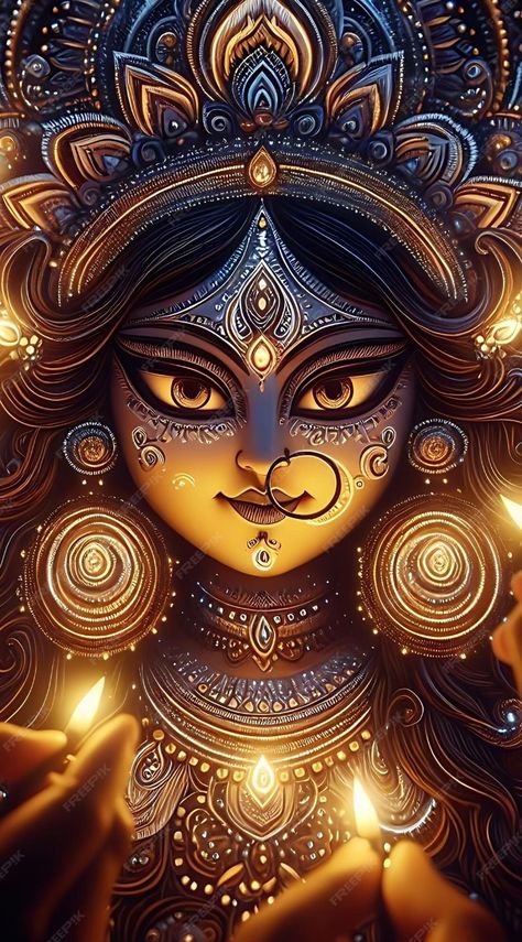 Kali Mata, Durga Painting, Amoled Wallpapers, Pictures Of Shiva, Happy Navratri Images, Shakti Goddess, Durga Images, Navratri Images, Kali Goddess