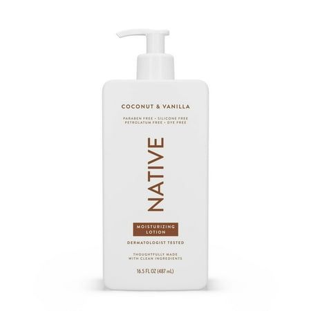 Meet the new addition to the Native lineup. Our seriously hydrating lotion is available in our most-loved scents so you can mix or match with your other Native faves for a personal care routine your nose will love. Made with plant-based moisturizers and niacinamide, these lightweight lotions leaves skin feeling soft, smooth, and smelling like a sweet island escape. Vacation approved. Native: Clean. Simple. Effective. Created for all to enjoy! Size: 16.5 oz fl oz. Native Body Lotion, Native Moisturizer, Native Lotion, Native Coconut Vanilla, Native Products, Lotion Coconut, Coconut Lotion, Amazon Sales, Vanilla Coconut