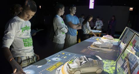 For Teachers: Designing a virtual energy future | Student Science Digital Installation, Interactive Technology, Interactive Displays, Interactive Table, Future Energy, Museum Exhibition Design, Museum Of Science, Virtual Studio, Innovation Lab