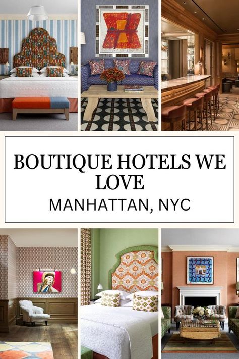 Welcome to our choices for this year’s best boutique hotels in Manhattan, NYC!

We have chosen these particular hotels as, as well as being a more intimate size, we believe they best combine distinctive design and personalized service with all the comforts you might expect from a top hotel.

They were also seen to be in touch with, and to complement, their local neighborhood vibe...

#hotelmanhattan #boutiquehotelmanhattan Manhattan Hotels, Pacific Heights, New York Hotels, Best Boutique Hotels, Manhattan Nyc, Vacation Tips, Luxury Boutique Hotel, Unique Hotels, Manhattan New York