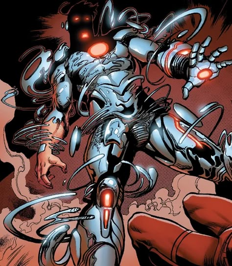 Iron Man Nanotech, Superior Iron Man Art, Iron Man Genderbend, Superior Iron Man Comic, Ultron Pfp, Evil Iron Man, Ultron Fanart, Iron Man Pfp, Ultron Comic