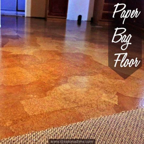 Paper Bag Floor, Step by Step Tutorial How to Make a Paper Bag Floor Paper Bag Floor, Brown Paper Bag Floor, Paper Bag Flooring, Paper Flooring, How To Make A Paper Bag, Diy Paper Bag, Paper Grocery Bags, Brown Paper Bag, Diy Flooring