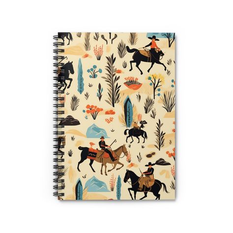 Western Cowboy Notebook Vintage Cowboy Printed Spiral Notebook Ruled Line Journal Cute Cowboy Kitsch Print Journal. Gift for Western Lover. by Poshprintlab on Etsy Meditation Journal, Journal Cute, Western Prints, Kitsch Vintage, Print Journal, Notebook Printing, Teacher Notes, Vintage Cowboy, Cowboy Western