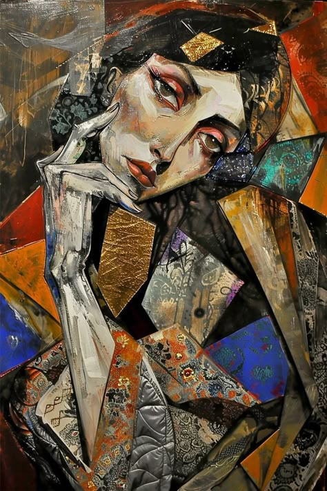 How To Paint Like Picasso, Picasso Cubism Portraits, Picasso Cubism Paintings, Abstract Female Painting, Cubism Art Picasso, Cubism Portrait, Picasso Faces, Jean Metzinger, Expressionist Portraits