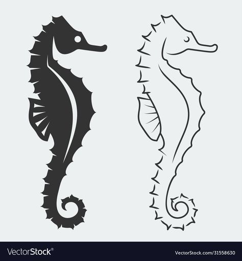 Seahorse Outline, Seahorse Clipart, Mermaid Found, Seahorse Tattoo, Seahorse Art, Tattoo Graphic, Animal Print Wallpaper, Pottery Painting Designs, Silhouette Stencil