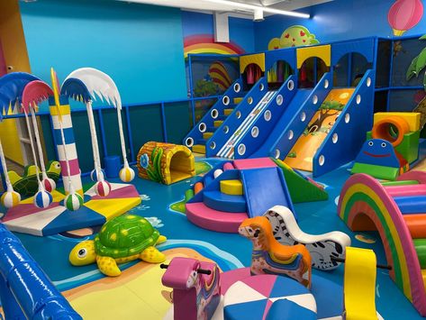 Indoor Playground Design Playrooms, Kids Playground Indoor, Indoor Play Area For Kids, Toddler Indoor Playground, Indoor Playground Business, Mini Playground, Play Grounds, Perlengkapan Bayi Diy, Indoor Soft Play