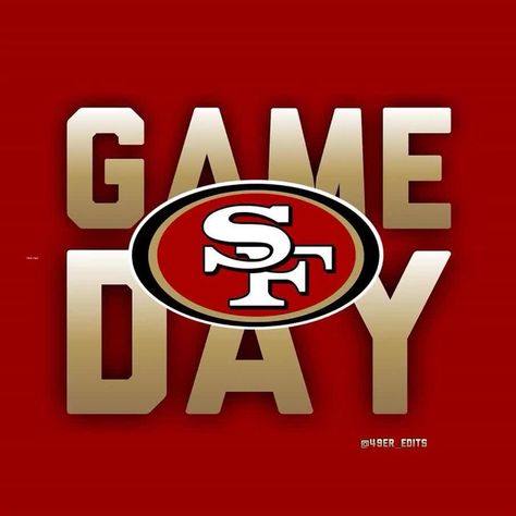 First Regular Season Game is here! 1:25 PDT on FOX. San Francisco 49ers Art, 49ers Nation, 49ers Pictures, San Francisco 49ers Logo, Day Logo, Nfl Football 49ers, Football 49ers, San Francisco 49ers Football, 49ers Football